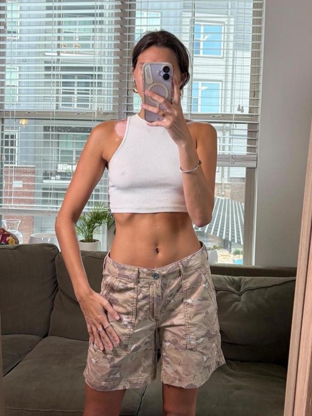 Anthropologie the wanderer camo jorts